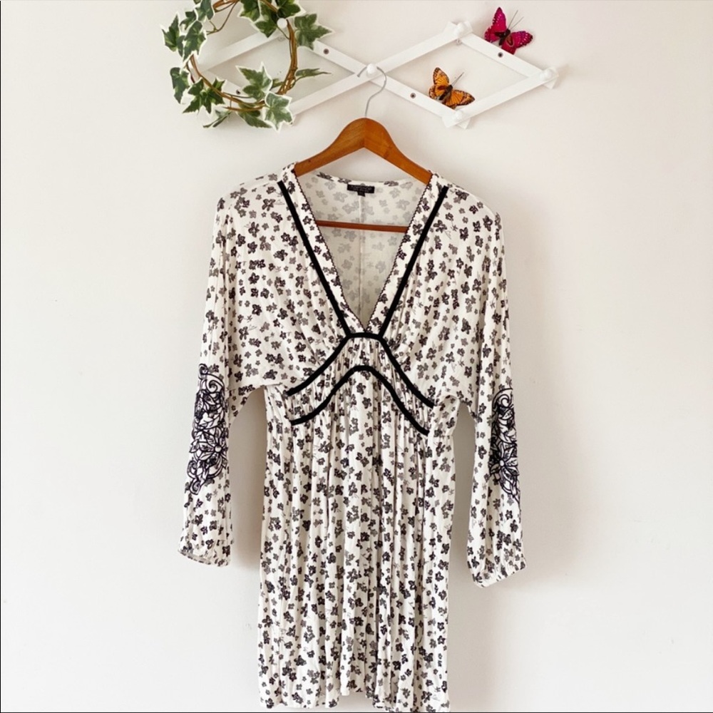TopShop floral summer dress white